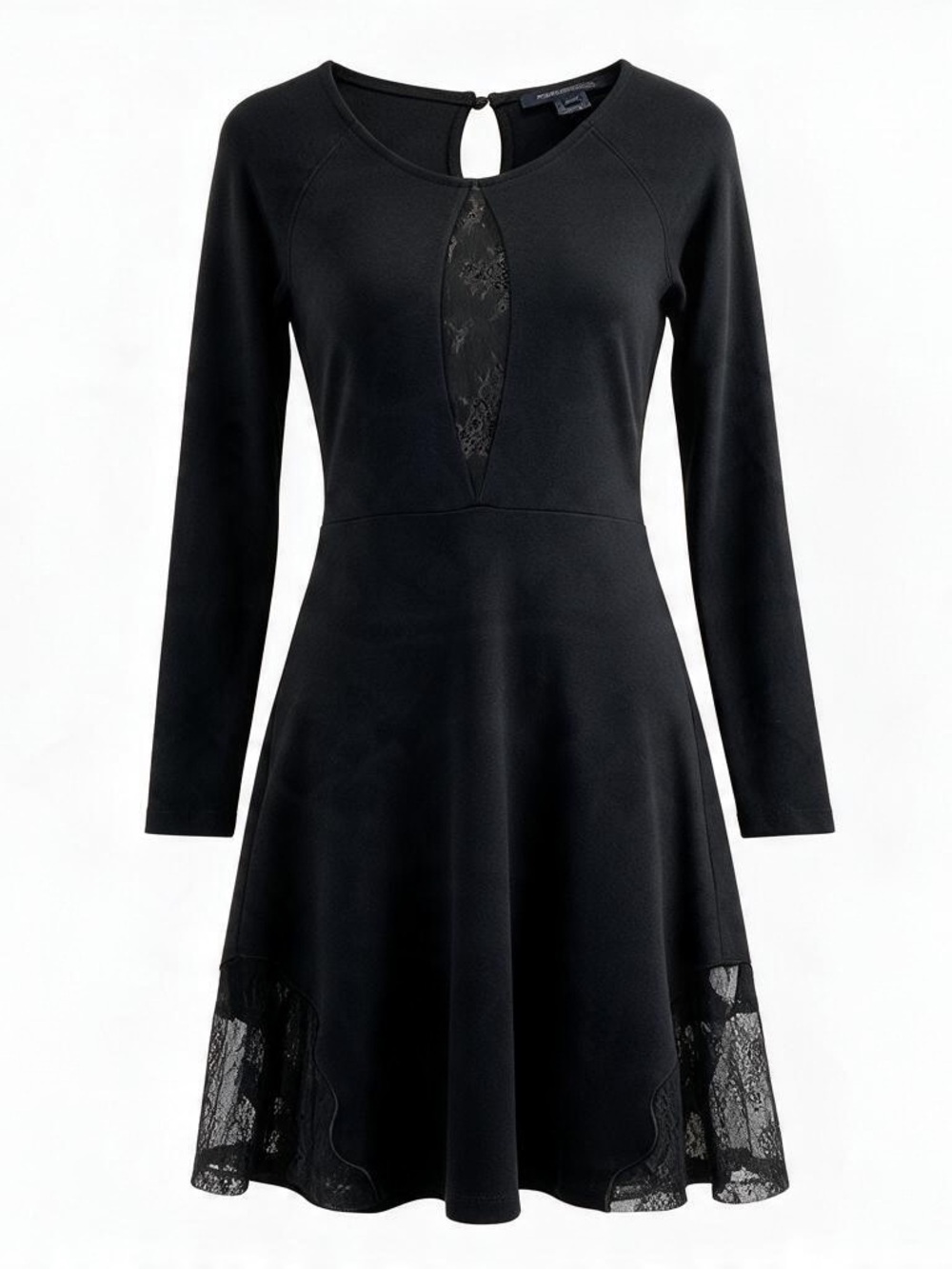 French Connection Little Black Dress with Peekaboo Lace Detail Size 4